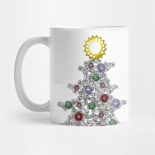 Bike Chain Cycling Christmas Tree Mug